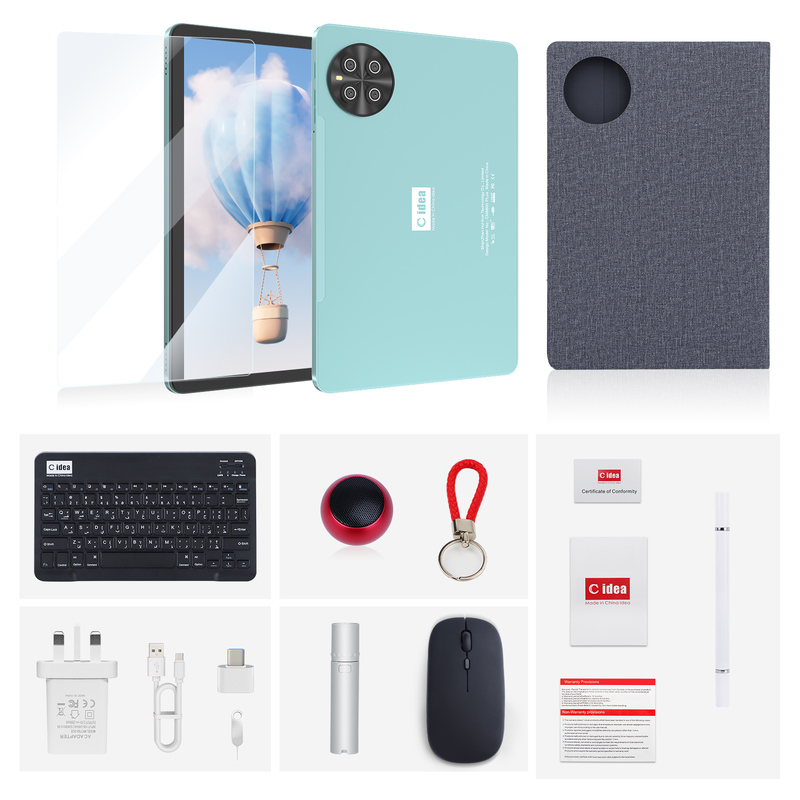 C Idea 10,1 Zoll Tablet MTK CPU WIFI Android Tablet mit 2 SIM-Unterstützung CM8800plus Blau