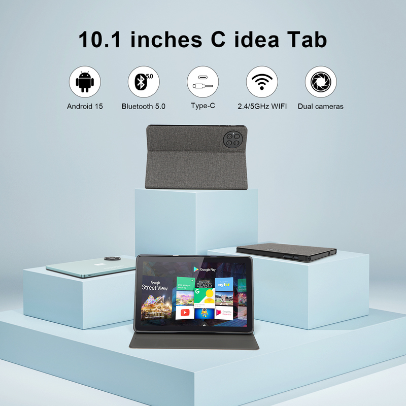 C Idea 10,1 Zoll Tablet MTK CPU WIFI Android Tablet mit 2 SIM-Unterstützung CM8800plus Blau