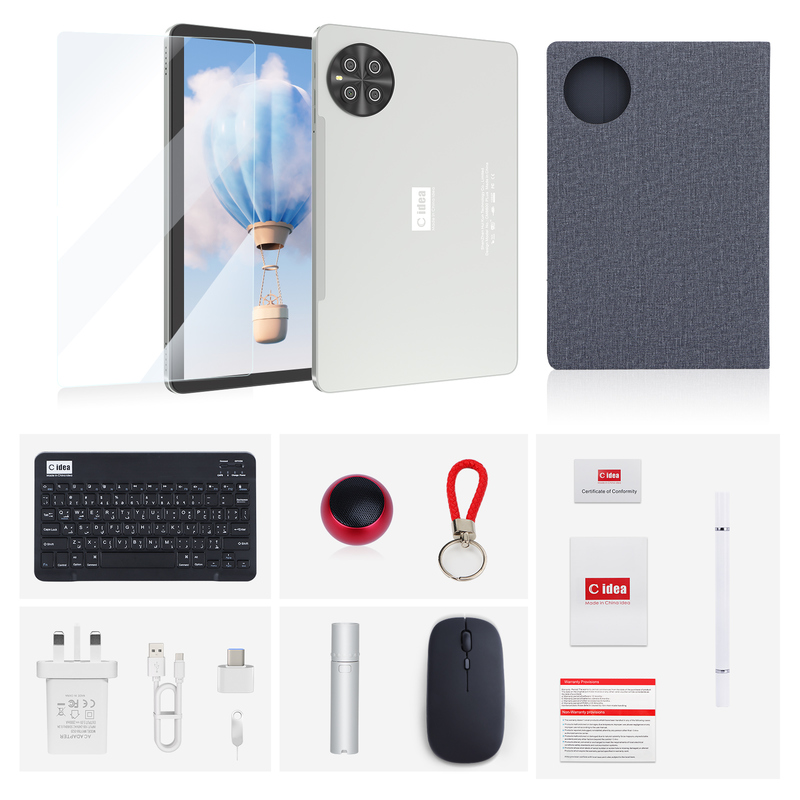 C Idea 10,1 Zoll SIM Tablet WIFI Android Tablet mit Stylus Pen CM8800plus Silber