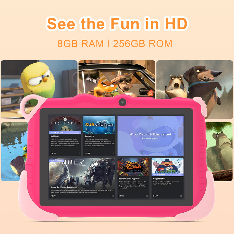 C Idea 7 Zoll Android 15 Lern-Smart-Tablet für Schüler CM78 pink