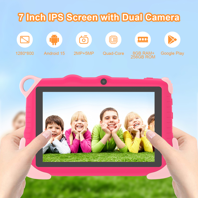 C Idea 7 Zoll Android 15 Lern-Smart-Tablet für Schüler CM78 pink