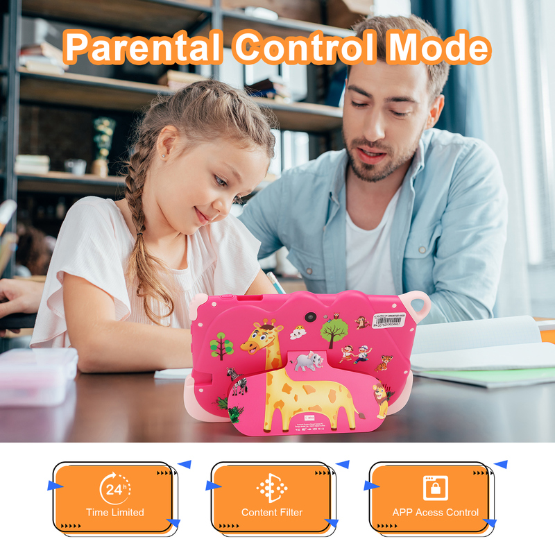 C Idea 7 Zoll Android 15 Lern-Smart-Tablet für Schüler CM78 pink