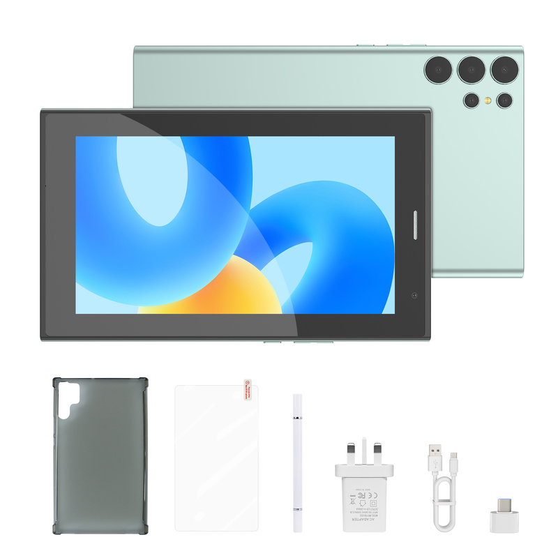 C-Idee 7 Zoll Wifi Tablet mit Gehäuse 8+256GB Speicher Quad-Core Prozessor 600x1024 IPS Touchscreen CM524 grün