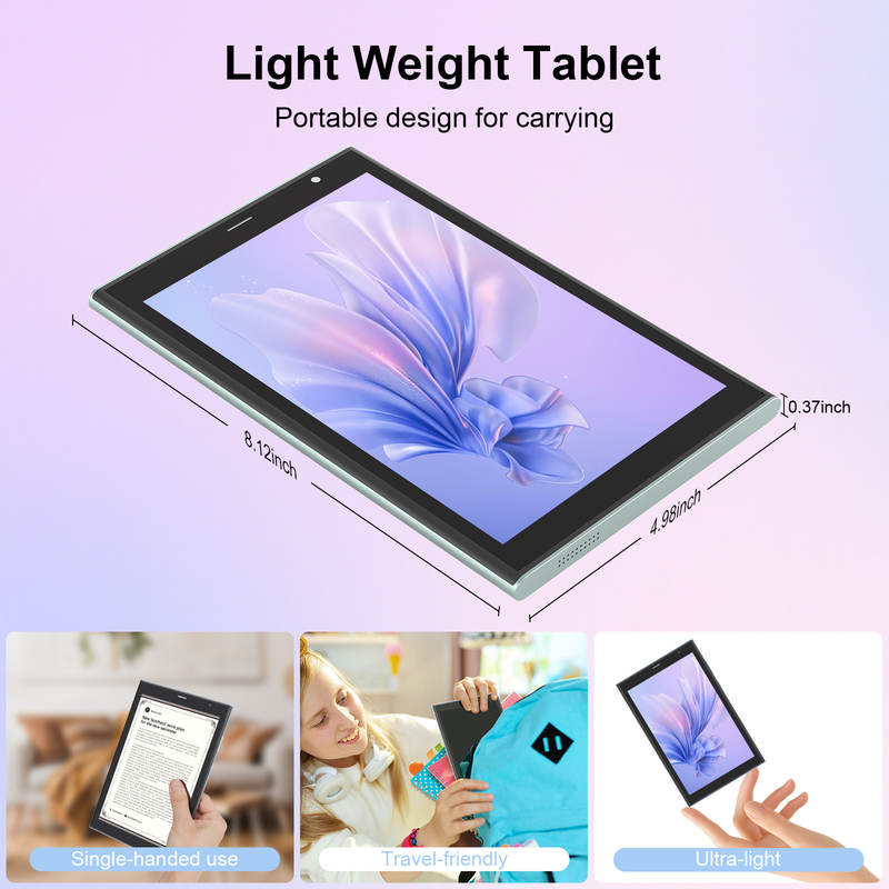 C-Idee 8 Zoll Wifi Tablet mit 8+512 GB Speicher Quad-Core Prozessor 800x1280 IPS Touchscreen grün CM824