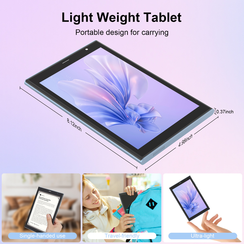 C-Idee 8 Zoll Wifi Tablet mit 8+512 GB Speicher Quad-Core Prozessor 800x1280 IPS Touchscreen blau CM824