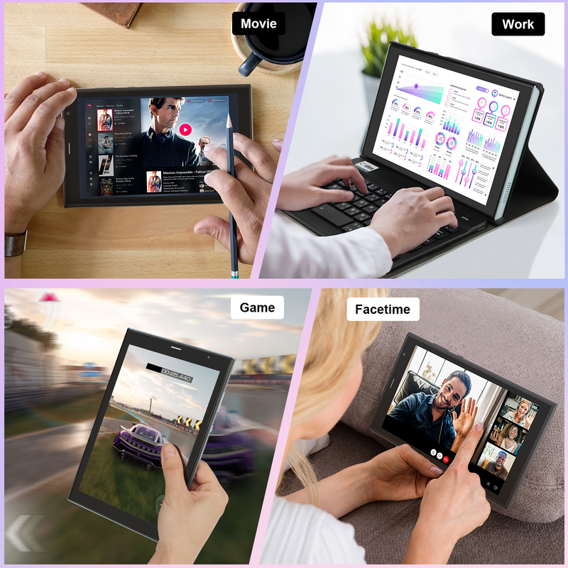 C-Idee 8 Zoll Wifi Tablet mit 8+512 GB Speicher Quad-Core Prozessor 800x1280 IPS Touchscreen blau CM824