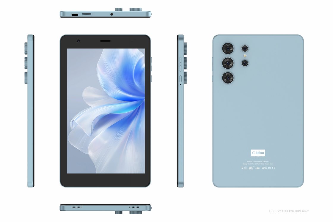 C-Idee Jugend 8 Zoll Tablet Android 13 mit Blaulichtbildschirm, WLAN, 32 GB + 64 GB, 800 * 1280 IPS Incell CM826