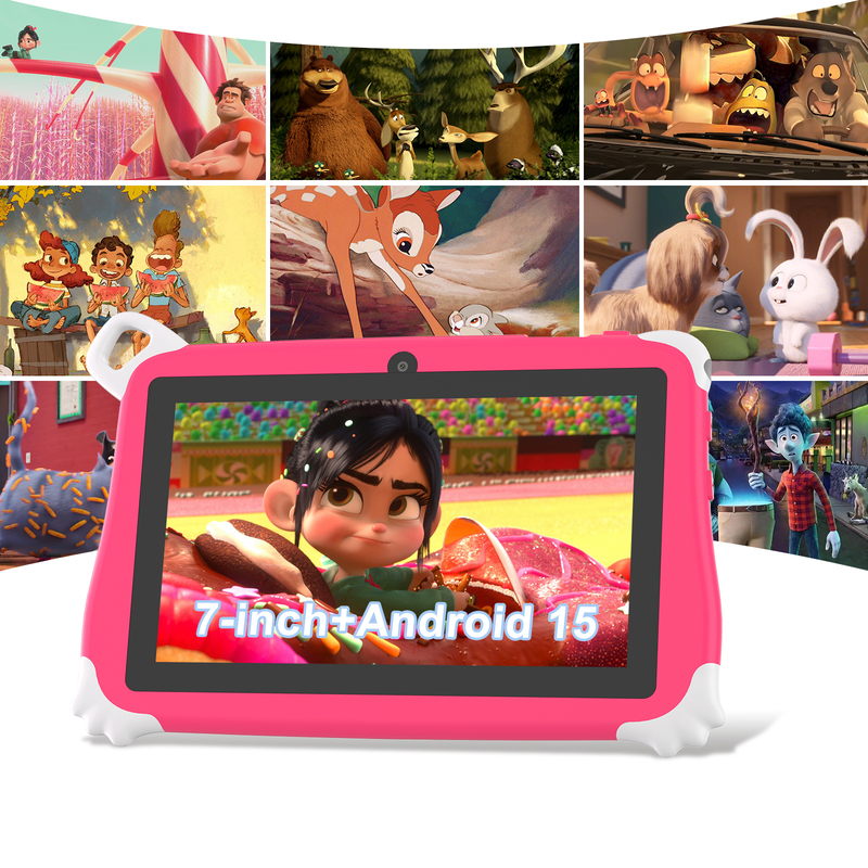 C Idea Android 15 Kinder Tablet 8+256GB Lern-Tablet Kidspad mit kindgerechter APP CM86 pink
