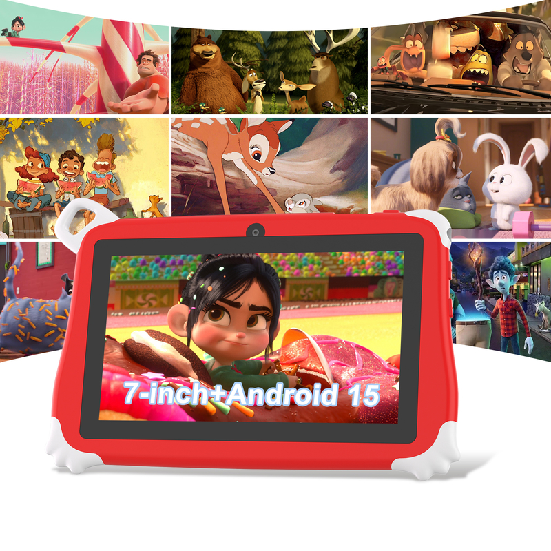 C Idea Android 15 Kids Tablet 8+256GB Bildungs-Tablet Kidspad mit freundlicher APP CM86 rot