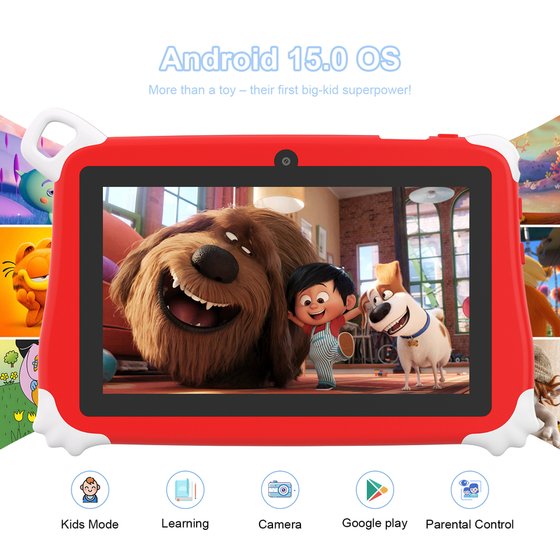 C Idea Android 15 Kids Tablet 8+256GB Bildungs-Tablet Kidspad mit freundlicher APP CM86 rot