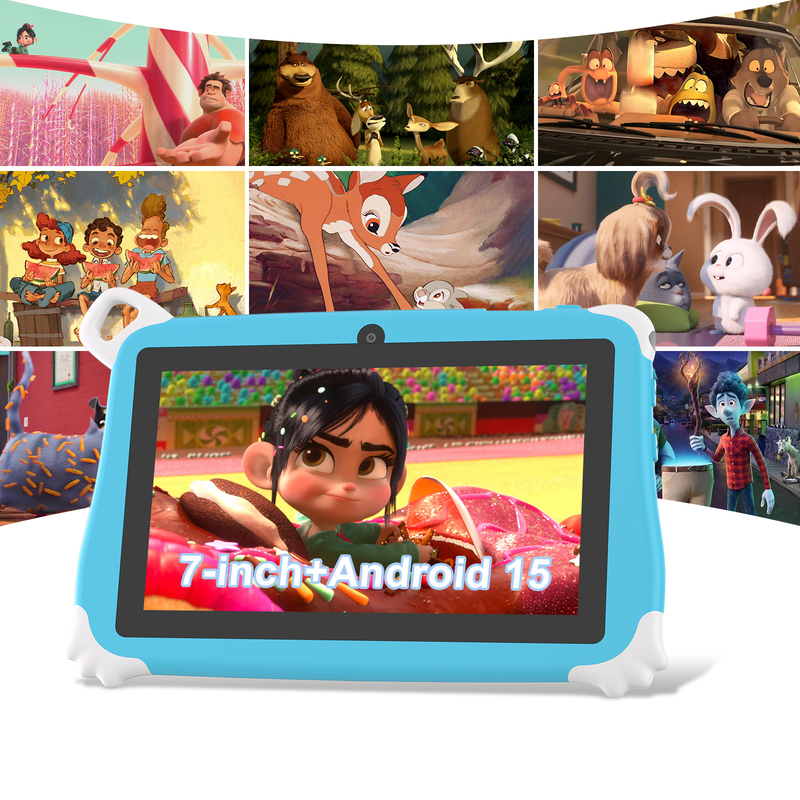 C Idea Android 15 Kids Tablet 8+256GB Bildungs-Tablet Kidspad mit freundlicher APP CM86 blau