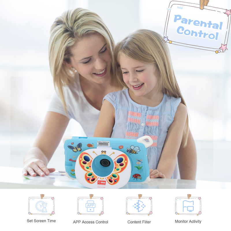 C Idea Android 15 Kids Tablet 8+256GB Bildungs-Tablet Kidspad mit freundlicher APP CM86 blau