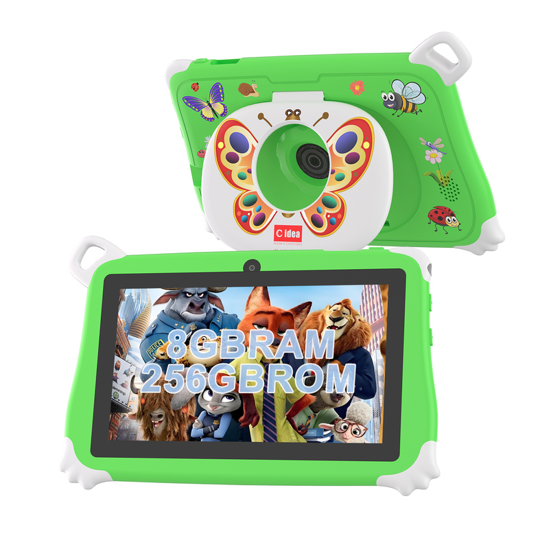 C Idea Android 15 Kids Tablet 8+256GB Bildungs-Tablet Kidspad mit freundlicher APP CM86 grün