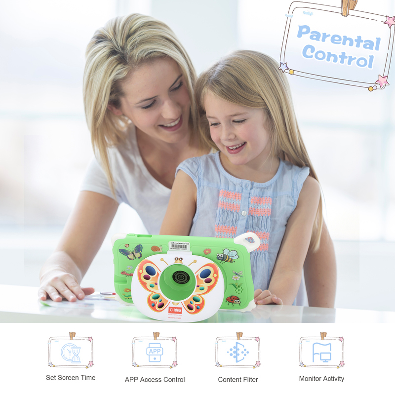 C Idea Android 15 Kids Tablet 8+256GB Bildungs-Tablet Kidspad mit freundlicher APP CM86 grün