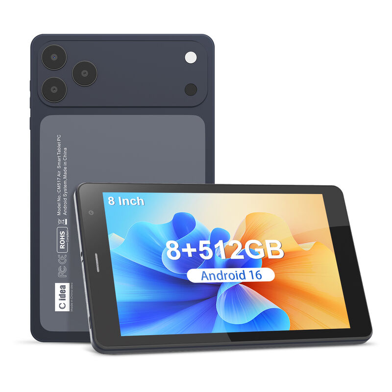 C idea 7 Zoll Wifi Tablet mit Hülle 8+256GB Speicher Quad-Core-Prozessor 600x1024 IPS Touchscreen CM517 air