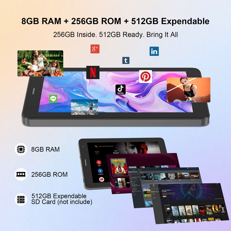 C-Idee 7 Zoll Android Smart Tablets 8+256GB 8*CortexTm-A53 WiFi Tablet HD Touchscreen CM517 Luft