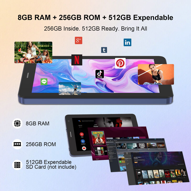 C-Idee 7 Zoll Android Smart Tablets 8+256GB 8*CortexTm-A53 WiFi Tablet HD Touchscreen CM517 Luft