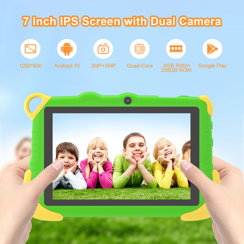 C idea Tragbares Lern-Tablet für Studenten, 8 GB RAM, 256 GB ROM, lange Akkulaufzeit, CM78-Grün