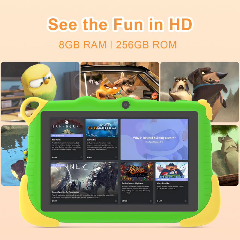 C idea Tragbares Lern-Tablet für Studenten, 8 GB RAM, 256 GB ROM, lange Akkulaufzeit, CM78-Grün