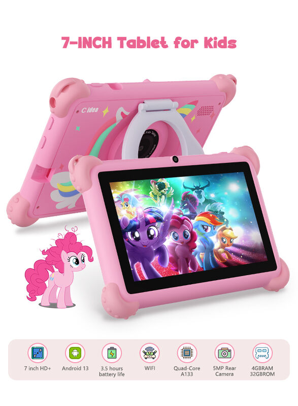C Idea 7-Zoll-Kinder-Tablet, exquisites Aussehen und integrierte Schutzhülle, Widerstandsfähigkeit und Haltbarkeit für die Kindererziehung CM88