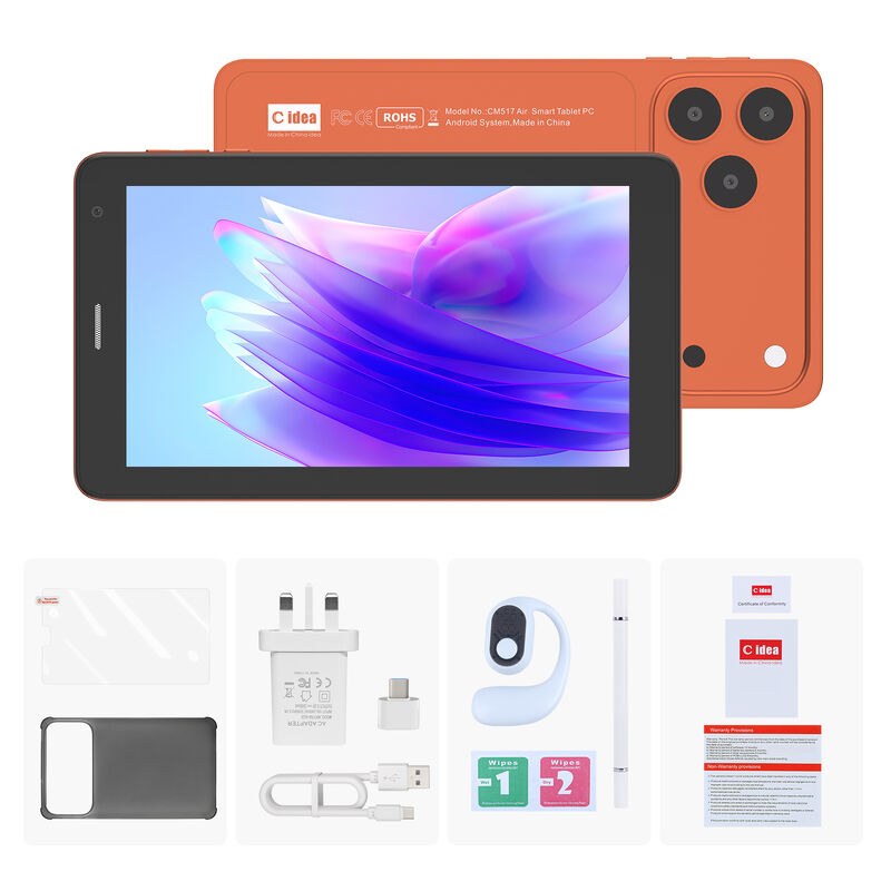 C Idea CM517 Air 7 Zoll Tablet PC Android 16 Qualcomm Prozessor HD Kapazitätsbildschirm mit Schutzdeckel