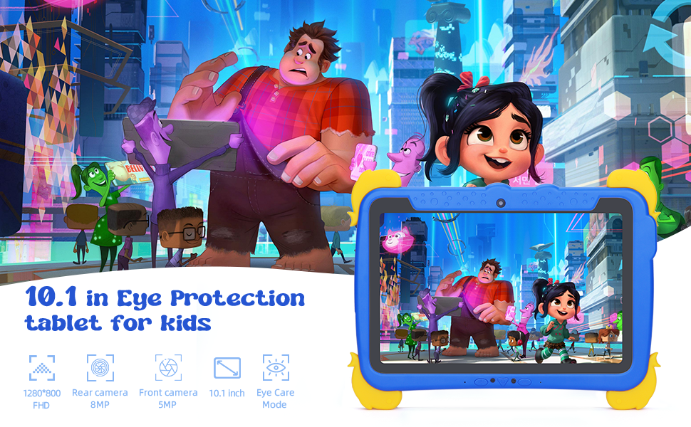 C-Idee 10,1 Zoll Kinder Tablet PC mit Gehäuse Augen Schutz ips HD Bildschirm Vorinstallation IWAWA P1150